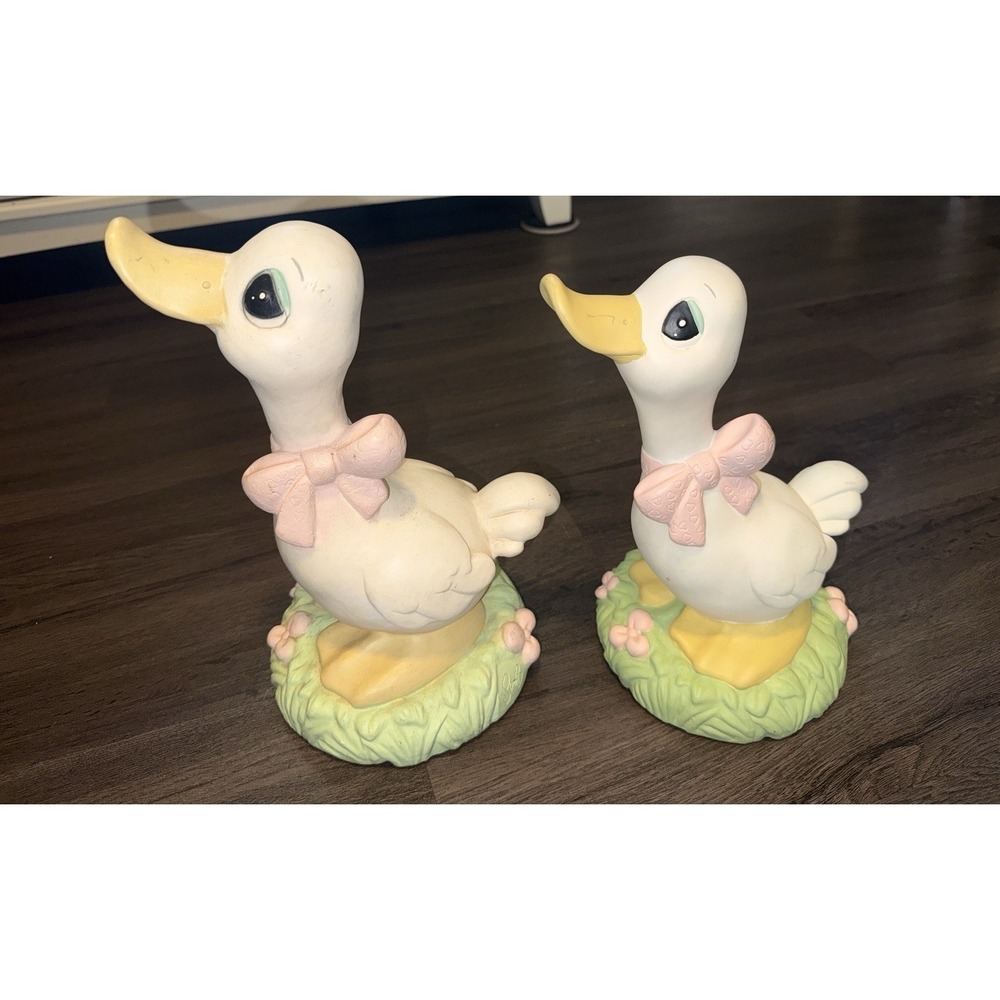 Precious Moments Large & Small Set Licensee Universal Statuary Goose 1998
